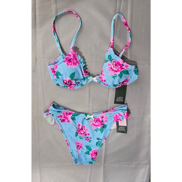 Wild Fable XXS (00) Bikini Floral NWT - Picture 4 of 10